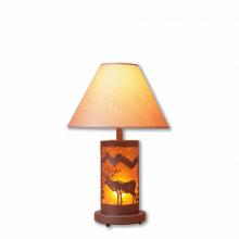  M60023AM-KR-27 - Cascade Desk Lamp - Valley Elk - Amber Mica Shade - Rustic Brown Finish