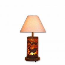  M60030AM-KR-27 - Cascade Desk Lamp - Mountain Deer - Amber Mica Shade - Rustic Brown Finish