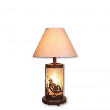 Avalanche Ranch Lighting M60054AL-KR-27 - Cascade Desk Lamp - Western Quail - Almond Mica Shade - Rustic Brown Finish