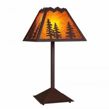  M62514AM-27 - Rocky Mountain Table Lamp - Spruce Tree - Amber Mica Shade - Rustic Brown Finish