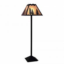  M62614AL-97 - Rocky Mountain Floor Lamp - Spruce Tree - Almond Mica Shade - Black Iron Finish