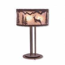  M69121AL-27 - Kincaid Desk Lamp - Valley Deer - Almond Mica Shade - Rustic Brown Finish