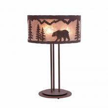  M69125AL-27 - Kincaid Desk Lamp - Mountain Bear - Almond Mica Shade - Rustic Brown Finish