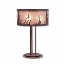  M69165AL-27 - Kincaid Desk Lamp - Cattails - Almond Mica Shade - Rustic Brown Finish