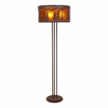  M69314AM-27 - Kincaid Floor Lamp - Spruce Tree - Amber Mica Shade - Rustic Brown Finish