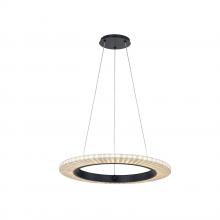 Justice Design Group FAB-8331-CREM-MBLK - Medallo 18" LED Ring Pendant