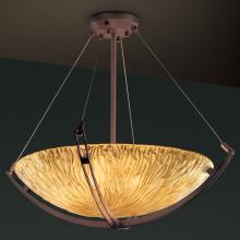 Justice Design Group GLA-9722-35-AMBR-DBRZ-LED-5000 - 24" Pendant Bowl w/ Crossbar