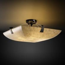 Justice Design Group CLD-9632-25-DBRZ-LED-5000 - 24" Semi-Flush Bowl w/ Tapered Clips