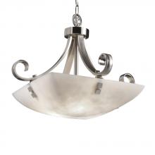 Justice Design Group CLD-9741-25-NCKL-F1-LED-3000 - 18" Pendant Bowl - Scrolls w/ Finials