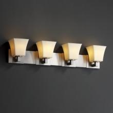 Justice Design Group CNDL-8924-10-CREM-NCKL - Modular 4-Light Bath Bar