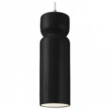 Justice Design Group CER-6510-BLK-CROM-WTCD-LED1-700 - Tall Hourglass LED Pendant