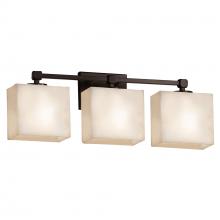 Justice Design Group CLD-8423-55-DBRZ - Tetra 3-Light Bath Bar