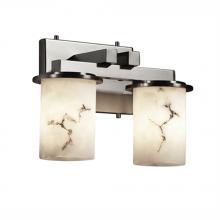 Justice Design Group FAL-8772-10-NCKL - Dakota 2-Light Straight-Bar Bath Bar