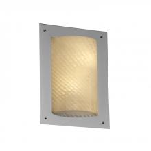 Justice Design Group FSN-5563-WEVE-CROM-LED-2000 - Framed Rectangle 4-Sided Wall Sconce (ADA)