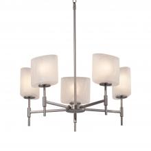 Justice Design Group FSN-8410-30-FRCR-NCKL - Union 5-Light Chandelier