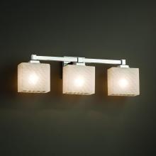 Justice Design Group FSN-8433-55-WEVE-CROM - Regency 3-Light Bath Bar