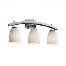 Justice Design Group FSN-8593-10-MROR-MBLK - Archway 3-Light Bath Bar