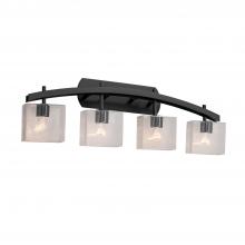 Justice Design Group FSN-8594-55-SEED-MBLK - Archway 4-Light Bath Bar