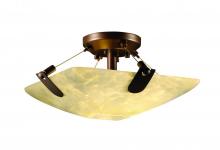 Justice Design Group FSN-9610-25-DROP-DBRZ-LED-2000 - 14" Semi-Flush Bowl w/ U-Clips