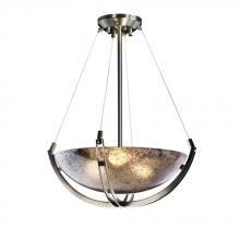 Justice Design Group FSN-9721-35-DROP-NCKL-LED-3000 - 18" Pendant Bowl w/ Crossbar