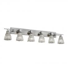 Justice Design Group GLA-8706-16-AMBR-CROM - Aero 6-Light Bath Bar