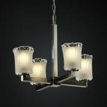 Justice Design Group GLA-8829-16-WTFR-NCKL - Modular 4-Light Chandelier