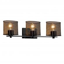 Justice Design Group MSH-8443-30-MBLK - Era 3-Light Bath Bar