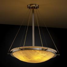 Justice Design Group PNA-9692-35-BANL-MBLK-LED-5000 - 24" Round Pendant Bowl w/ Ring