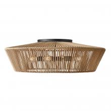 Justice Design Group ECO-8293-MBLK - Nido 30" Natural Rope 4-Light Semi-Flush