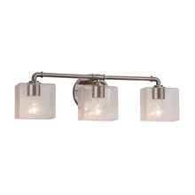 Justice Design Group FSN-8463-55-SEED-NCKL - Bronx 3-Light Bath Bar