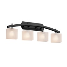 Justice Design Group FSN-8594-55-FRCR-MBLK - Archway 4-Light Bath Bar