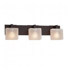 Justice Design Group FSN-8923-55-FRCR-DBRZ - Modular 3-Light Bath Bar