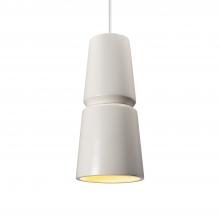 Justice Design Group CER-6430-MAT-NCKL-RIGID-LED1-700 - Small Cone 1-Light LED Pendant