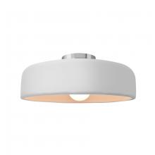 Justice Design Group CER-6343-WTWT-NCKL-LED1-700 - Medium Spire LED Semi-Flush