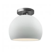 Justice Design Group CER-6350-WTWT-NCKL-LED1-700 - Small Globe LED Semi-Flush