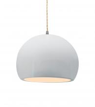 Justice Design Group CER-6533-WTWT-NCKL-BEIG-TWST-LED1-700 - Medium Globe LED Pendant