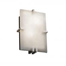 Justice Design Group CLD-5551-NCKL - Clips Rectangle Wall Sconce (ADA)