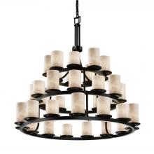 Justice Design Group CLD-8712-10-DBRZ - Dakota 36-Light 3-Tier Ring Chandelier