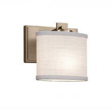 Justice Design Group FAB-8447-30-WHTE-BRSS - Era ADA 1-Light Wall Sconce