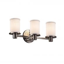 Justice Design Group FAB-8513-10-WHTE-CROM - Rondo 3-Light Bath Bar