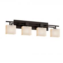 Justice Design Group FSN-8704-55-OPAL-DBRZ - Aero 4-Light Bath Bar