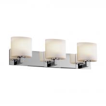 Justice Design Group FSN-8923-30-OPAL-CROM - Modular 3-Light Bath Bar