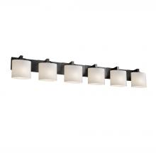 Justice Design Group FSN-8926-30-OPAL-MBLK-LED6-4200 - Modular 6-Light LED Bath Bar