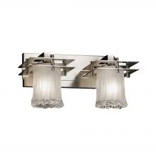 Justice Design Group GLA-8172-16-WTFR-NCKL-LED2-1400 - Metropolis 2-Light LED Bath Bar