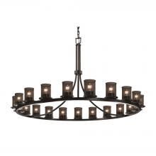 Justice Design Group MSH-8716-10-MBLK - Dakota 21-Light 1-Tier Ring Chandelier