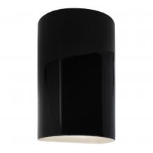 Justice Design Group CER-1260-BLK-LED1-1000 - Large LED Cylinder - Closed Top