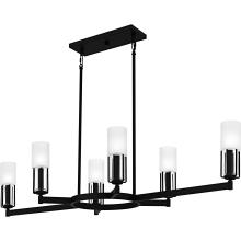  CRZ648MBK - Cruz 6-Light Matte Black Linear Chandelier