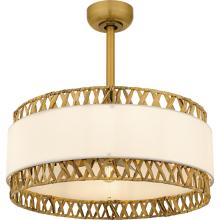  KAT3124BRG - Kate 4-Light Brushed Gold Fan Light