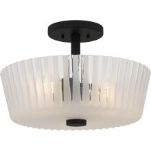 Quoizel RAY1716MBK - Gray 3-Light Matte Black Semi-Flush Mount