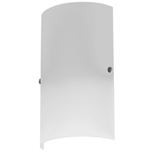 Dainolite 83204W-WH - 1 Light Wall Sconce, Satin Chrome Accents, White Frosted Glass